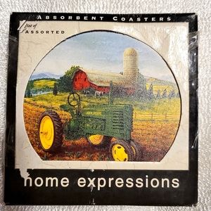 JOHN DEERE SET OF 4 ABSORBENT COASTERS